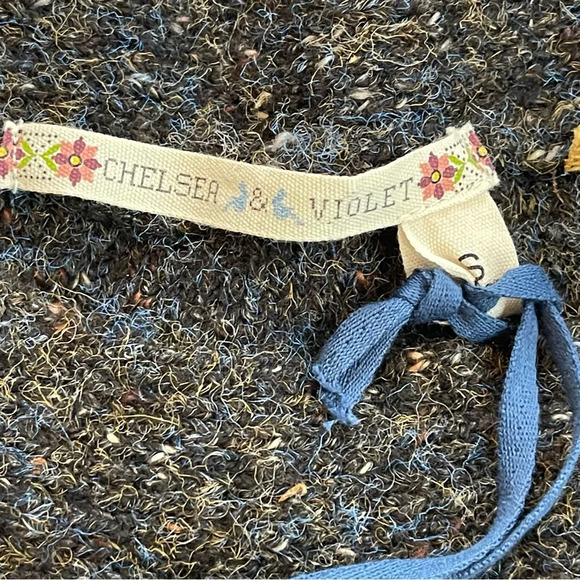 NWT Chelsea & Violet Ruffle Shoulder Sweater Dress Slate wool blend brown SZ S - Picture 9 of 12